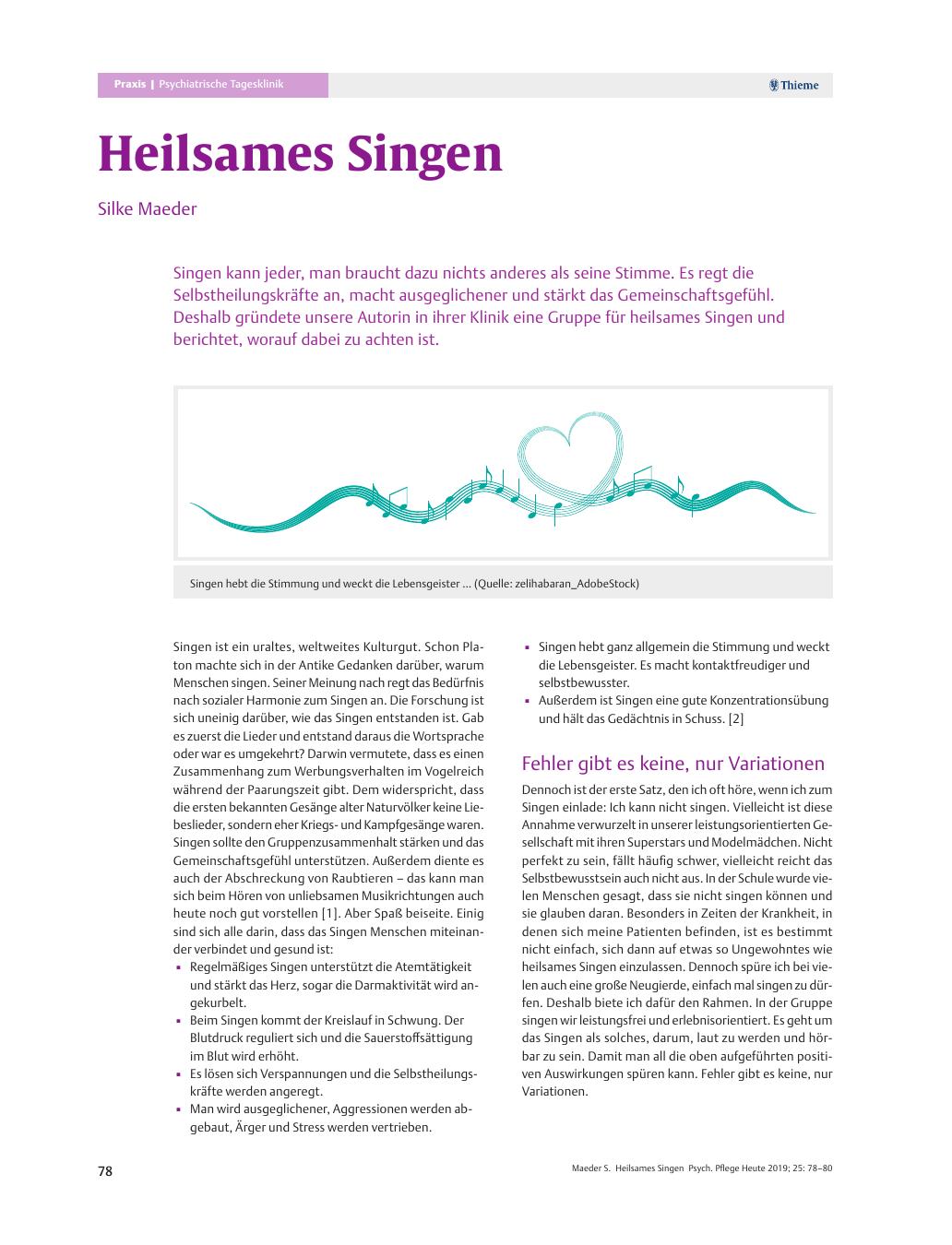 Vorschauseite 1: Heilsames Singen