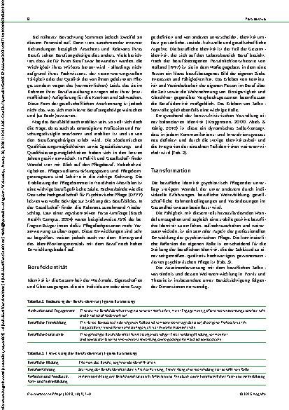 Vorschauseite 2: Zwischen Tradition und Transformation Berufsidentität psychiatrisch tätiger Pflegefachpersonen