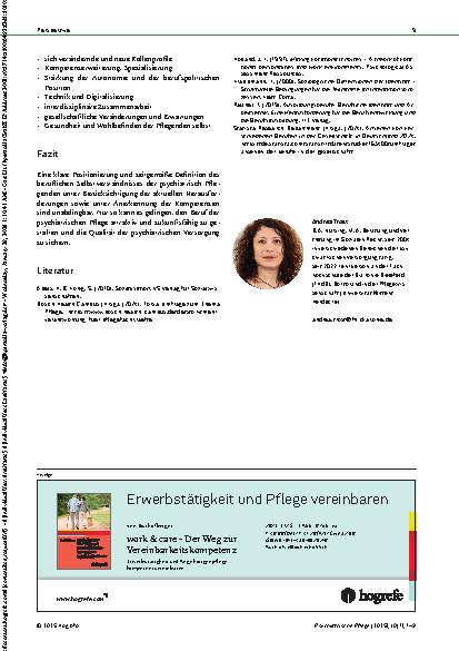 Vorschauseite 3: Zwischen Tradition und Transformation Berufsidentität psychiatrisch tätiger Pflegefachpersonen