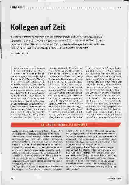 Vorschauseite 1: Kollegen auf Zeit
