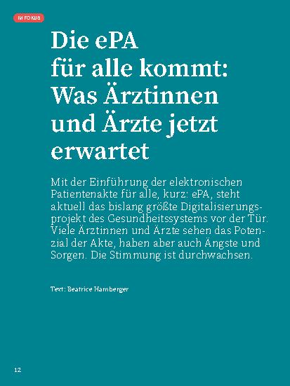Vorschauseite 1: Die ePA für alle kommt: Was Ärztinnen und Ärzte jetzt erwartet