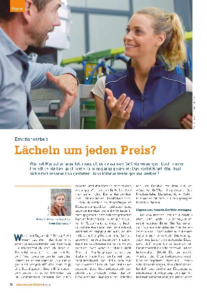 Vorschauseite 1: Emotionsarbeit: Lächeln um jeden Preis?
