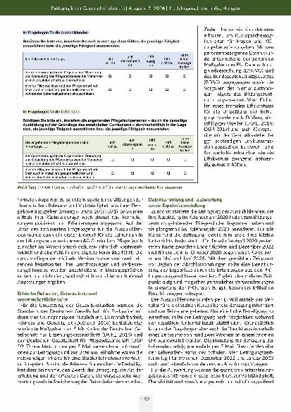 Vorschauseite 5: Einblick in den Ansatz einer summativen Evaluation der generalistischen Pflegeausbildung: Selbstund Fremdeinschätzungen zu erworbenen Kompetenzen und damit verbundenen Aspekten.