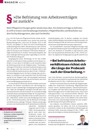 Vorschauseite 1: »Die Befristung von Arbeitsverträgen ist zurück! «