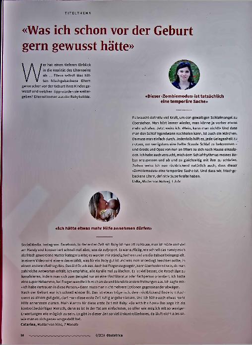 Vorschauseite 1: "Was ich schon vor der Geburt gerne gewusst hätte"