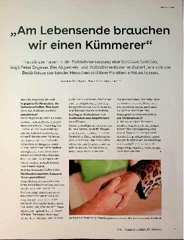 Vorschauseite 2: "Am Lebensende brauchen wir einen Kümmerer"