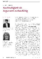 Vorschauseite 1: Nachhaltigkeit als Argument ausbaufähig