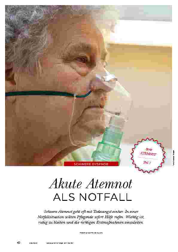 Vorschauseite 1: Akute Atemnot ALS NOTFALL