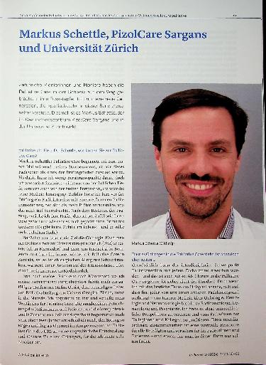 Vorschauseite 1: Markus Schettle, PizolCare Sargans und Universität Zürich