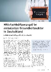 Vorschauseite 1: MFA-Fachkräftemangel im ambulanten Gesundheitssektor in Deutschland. Stehen Ärzte künftig allein in den Praxen?