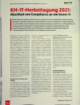Vorschauseite 1: KH-IT-Herbsttagung 2021: Abschied von Compliance as-we-know-it