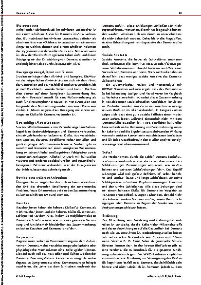 Vorschauseite 3: Demenzprävention, Intervention und Pflege: Bericht der Lancet-Kommission (2020)