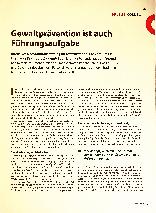 Vorschauseite 1: Gewaltprävention ist auch Führungsaufgabe.