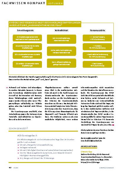 Vorschauseite 3: Harninkontinenz: Was Leitlinien sagen