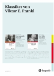Vorschauseite 6: Viktor E. Frankl - der „Höhenpsychologe“ und sein „Wille zum Sinn“