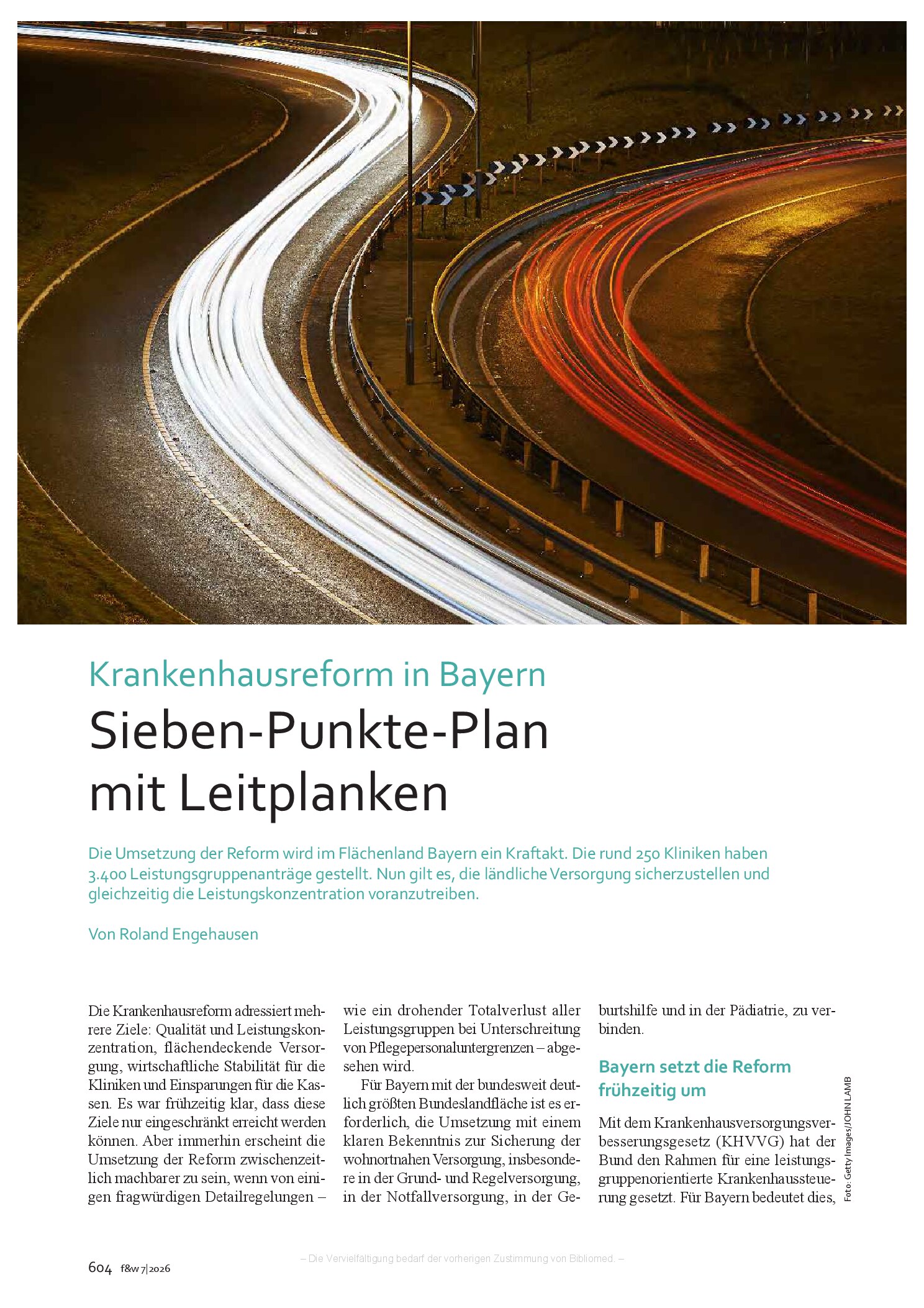 Vorschauseite 1: Krankenhausreform in Bayern – Sieben-Punkte-Plan mit Leitplanken