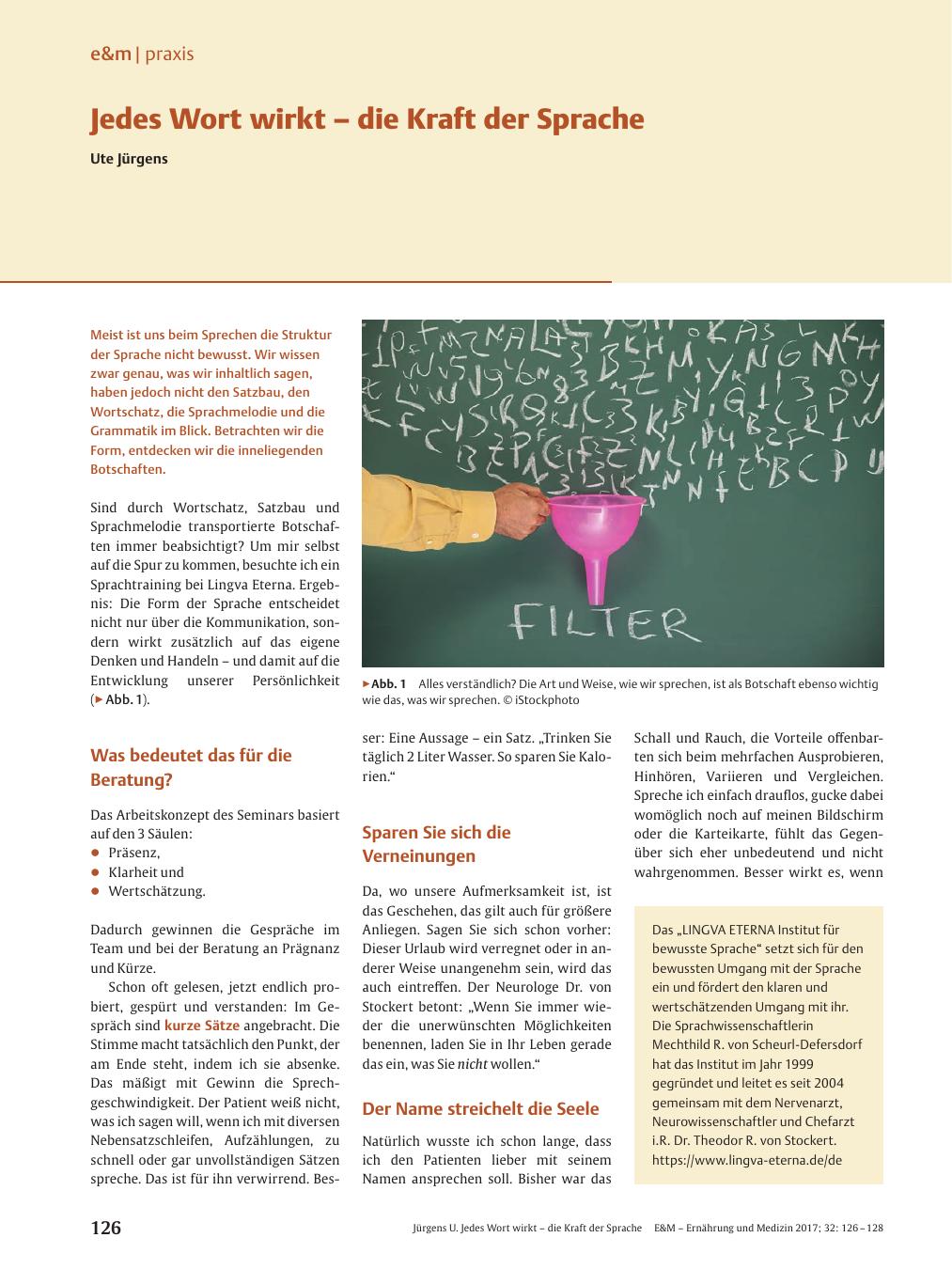 Vorschauseite 1: Jedes Wort wirkt – die Kraft der Sprache