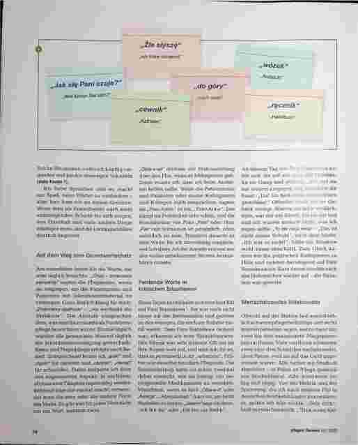 Vorschauseite 3: Sprache ist nur ein Teil von Kommunikation. Pflegen mit Sprachbarriere: Grenzen, Herausforderungen, Chancen.