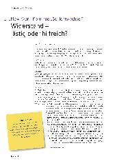 Vorschauseite 1: Schichtwechsel“ Widerstand - lästig oder hilfreich?