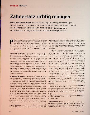 Vorschauseite 1: Zahnersatz richtig reinigen