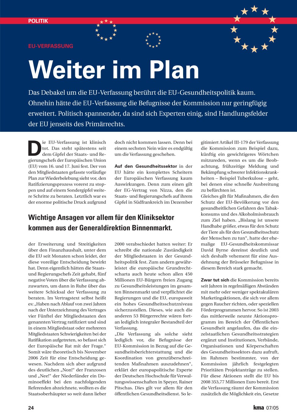 Vorschauseite 1: Weiter im Plan