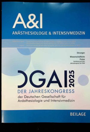 Vorschauseite 1: Jahreskongress der DGAI 2025