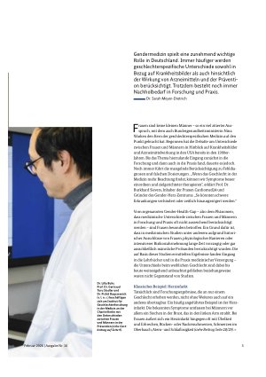 Vorschauseite 2: Geschlechtersensible Medizin: Mehr als ein | feiner Unterschied