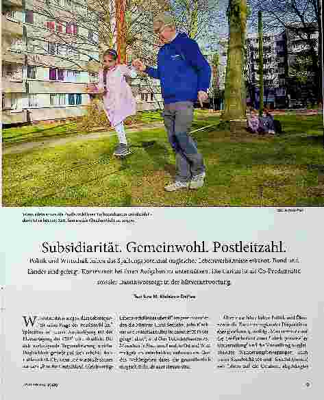 Vorschauseite 1: Subsidiarität. Gemeinwohl. Postleitzahl.