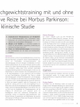 Vorschauseite 2: Multimodales Gleichgewichtstraining mit und ohne rhythmisch auditive Reize bei Morbus Parkinson: eine randomisierte klinische Studie