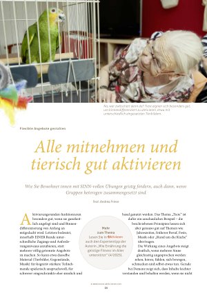 Vorschauseite 1: Alle mitnehmen und tierisch gut aktivieren