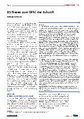 Vorschauseite 1: 85 Thesen zum OPAC der Zukunft