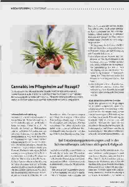 Vorschauseite 1: Cannabis im Pflegeheim auf Rezept?