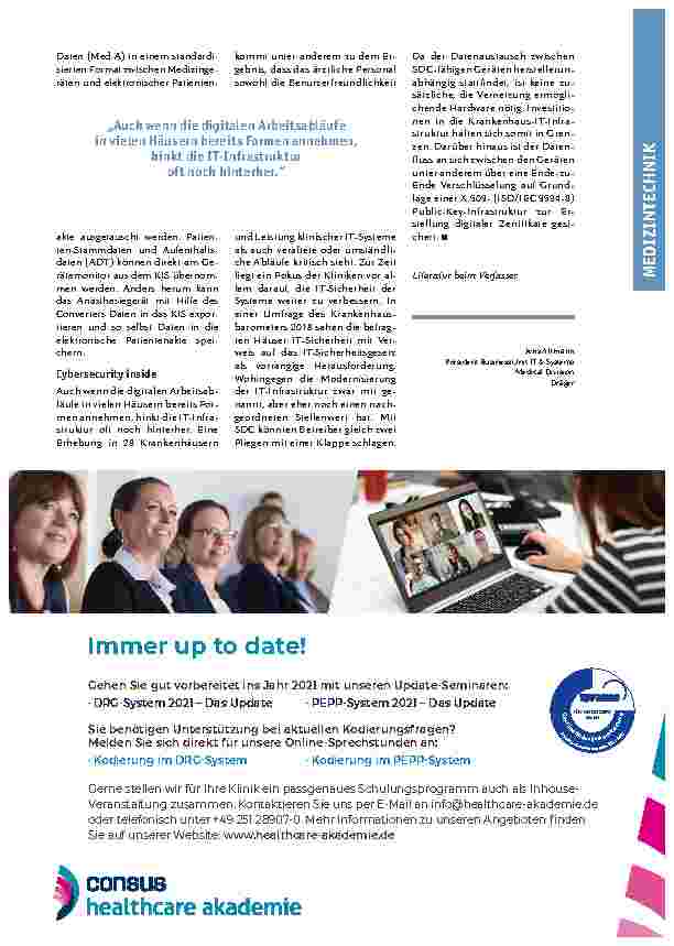 Vorschauseite 3: SDC: Besser informiert am Point-of-Care. Zuverlässiger Datenaustausch für mehr Patientensicherheit und Benutzerfreundlichkeit.