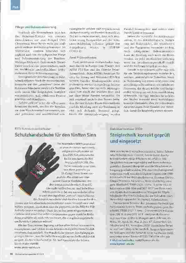 Vorschauseite 3: Hohe Anforderungen an die Arbeitskleidung
