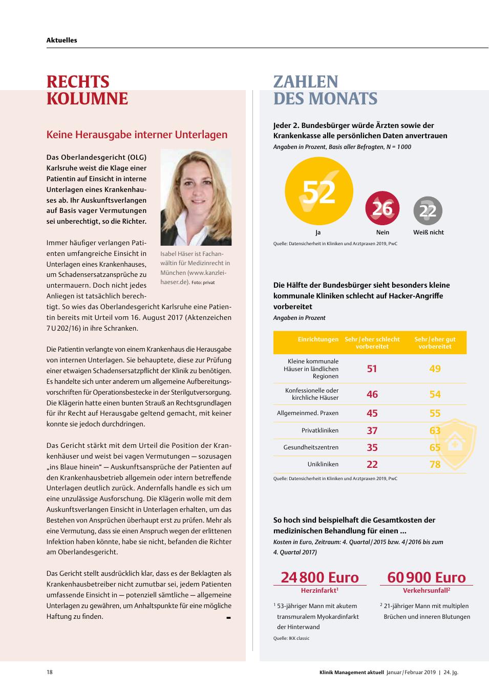 Vorschauseite 1: Zahlen des Monats