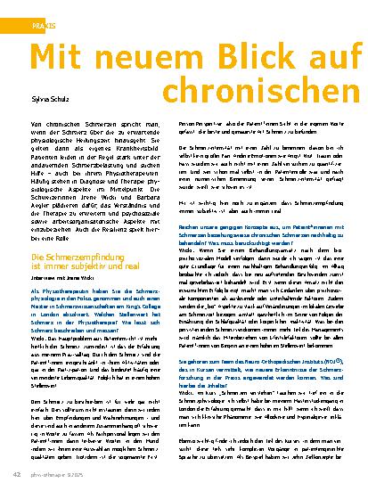 Vorschauseite 1: Mit neuem Blick auf chronischen Schmerz