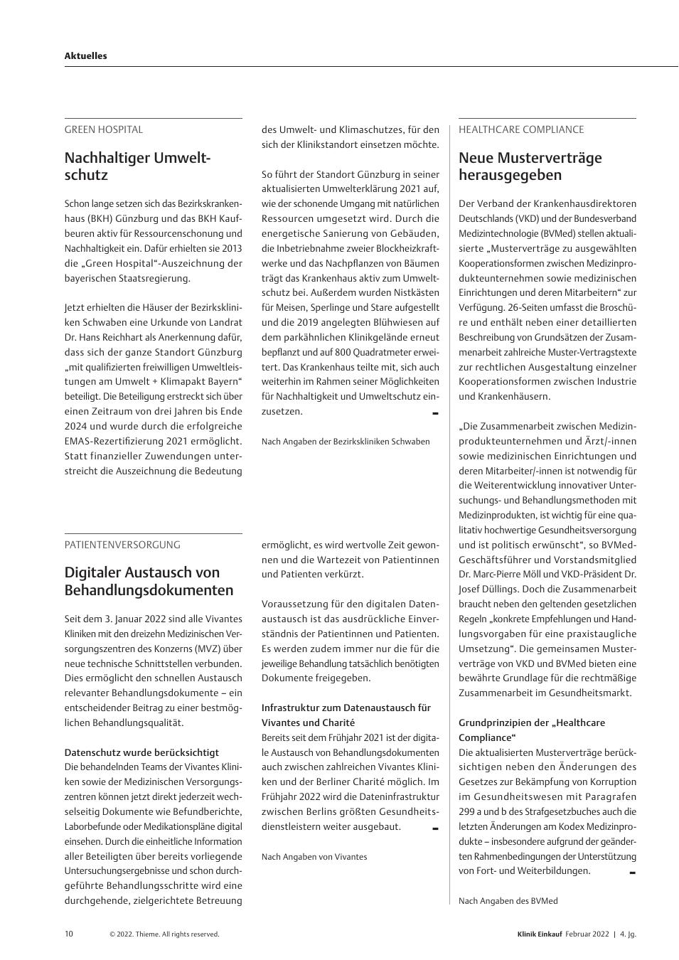 Vorschauseite 1: Healthcare Compliance: Neue Musterverträge herausgegeben