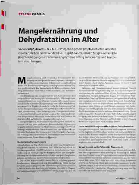 Vorschauseite 1: Mangelernährung und Dehydrierung im Alter