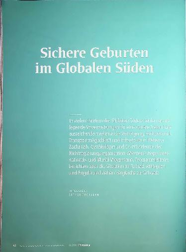 Vorschauseite 1: Sichere Geburten im Globalen Süden