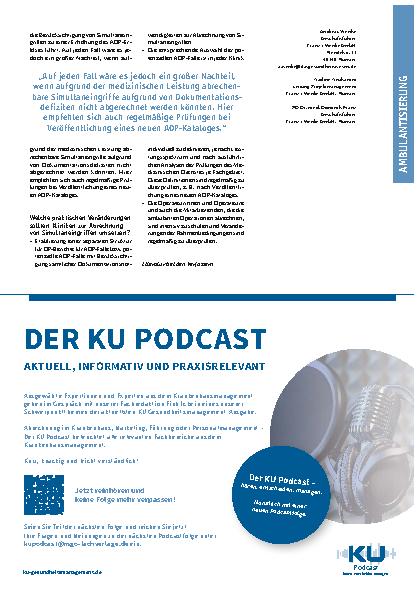 Vorschauseite 4: Auch Ambulantes Operieren kann sich lohnen: Optimierung der AOP-Erlöse für Kliniken durch Berücksichtigung von Simultaneingriffen.