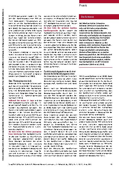 Vorschauseite 2: Kleine Schiene, große Wirkung: Relative Motion Extension bei Strecksehnenverletzungen