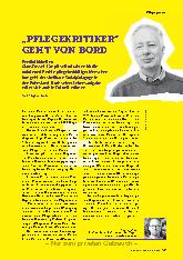 Vorschauseite 1: Pflegekritiker geht von Bord
