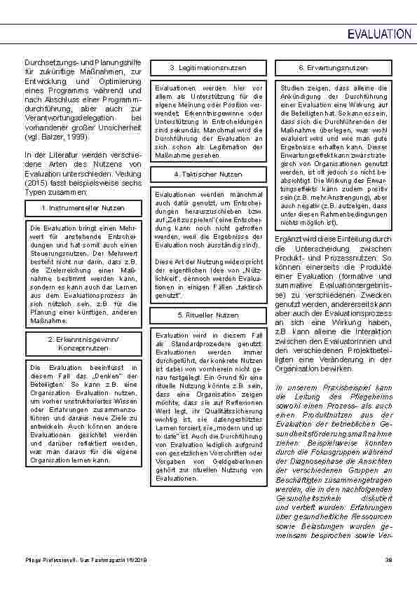 Vorschauseite 4: Welchen Mehrwert kann Evaluation bringen?
