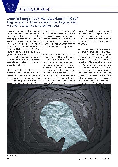 Vorschauseite 1: "Vorstellungen von Handwerkern im Kopf"