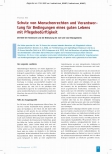 Vorschauseite 1: Schutz von Menschenrechten und Verantwortung für Bedingungen eines guten Lebens mit Pflegebedürftigkeit