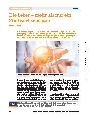 Vorschauseite 1: Die Leber – mehr als nur ein Stoffwechselorgan