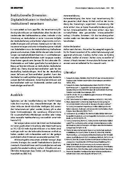 Vorschauseite 3: Digitale Inklusion an Hochschulen