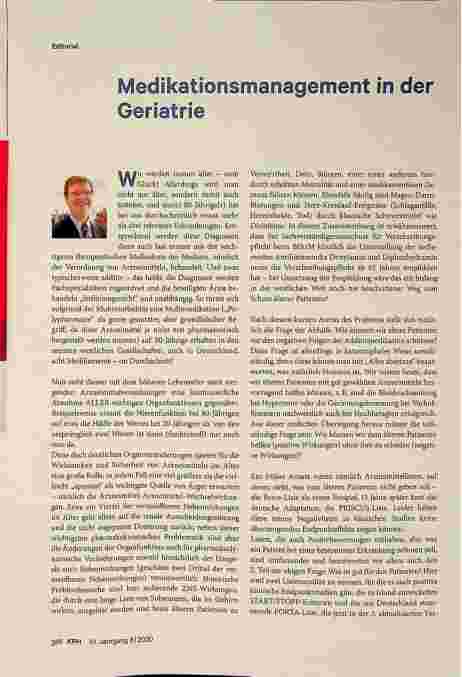 Vorschauseite 1: Medikamentenmanagement in der Geriatrie