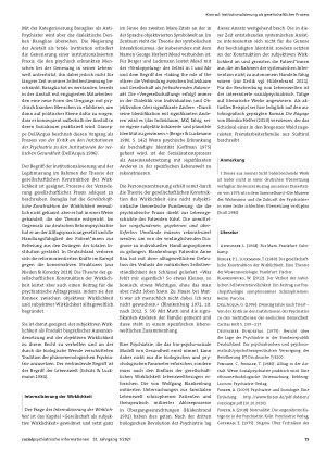 Vorschauseite 3: Institutionalisierung als gesellschaftlicher Prozess Die Aktualität der Theorie der gesellschaftlichen Konstruktion der Wirklichkeit für die gemeindepsychiatrische Versorgung