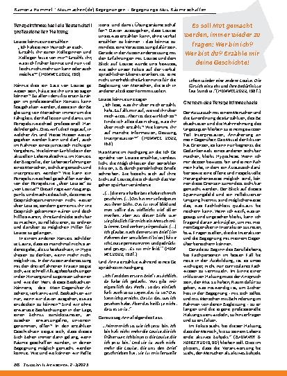 Vorschauseite 5: Mut machen(de) Begegnungen – Begegnungs-Mut-Räume schaffen